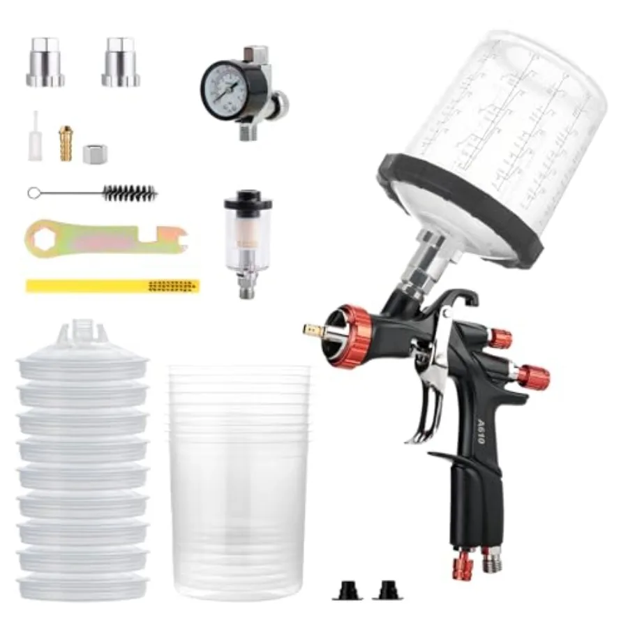 Tools R500 LVLP Air Spray Gun with 22 Ounce Disposable Paint Cups A610 Paint Guns Automotive Car Paint Gun Sprayer Paint Gun fo
Tools R500 LVLP Air Spray Gun with 22 Ounce Disposable Paint Cups A610 Paint Guns Automotive Car Paint Gun Sprayer Paint Gun fo