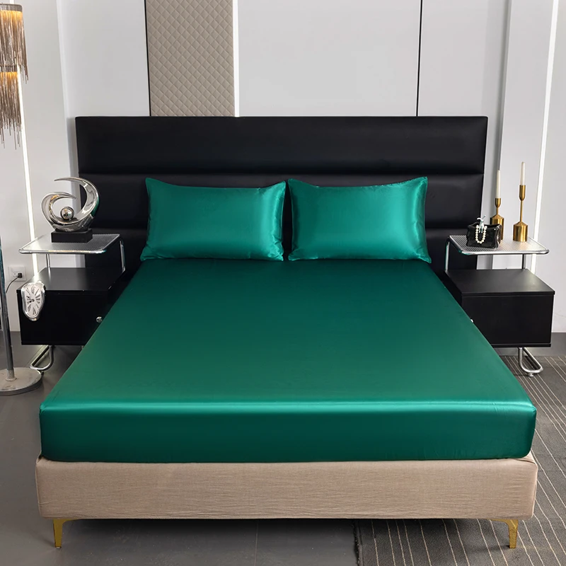Satin Fitted Sheet High-End Mattress Cover Full Queen Size With Elastic Band Bedsheet Solid Color Fitsheet
Satin Fitted Sheet High-End Mattress Cover Full Queen Size With Elastic Band Bedsheet Solid Color Fitsheet