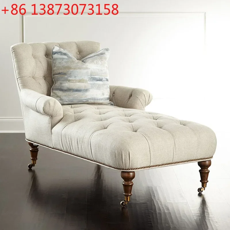 American pull-up fabric chaise longue French style, balcony leisure beauty couch chaise longue linen bedroom bedside stool
American pull-up fabric chaise longue French style, balcony leisure beauty couch chaise longue linen bedroom bedside stool