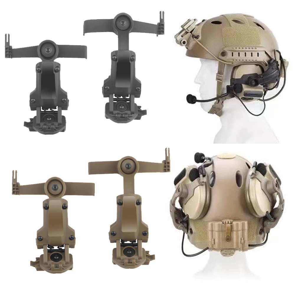 Noise Canceling Headphones Helmet Mounting Brackets FAST Helmet Rail Adapter Kit for COMTAC III Series Tactical Headsets
Noise Canceling Headphones Helmet Mounting Brackets FAST Helmet Rail Adapter Kit for COMTAC III Series Tactical Headsets