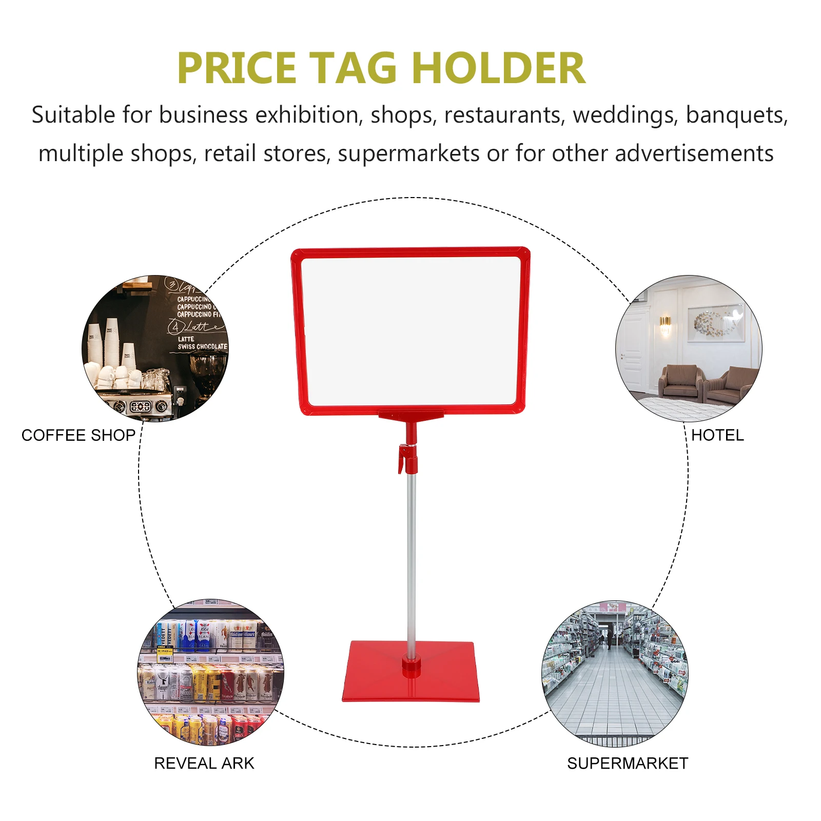 A4 Poster Frame Advertising Display Stand Double Sided Transparent PVC Holder Sign Stand Height Adjustable Banner Show Tabletop
A4 Poster Frame Advertising Display Stand Double Sided Transparent PVC Holder Sign Stand Height Adjustable Banner Show Tabletop