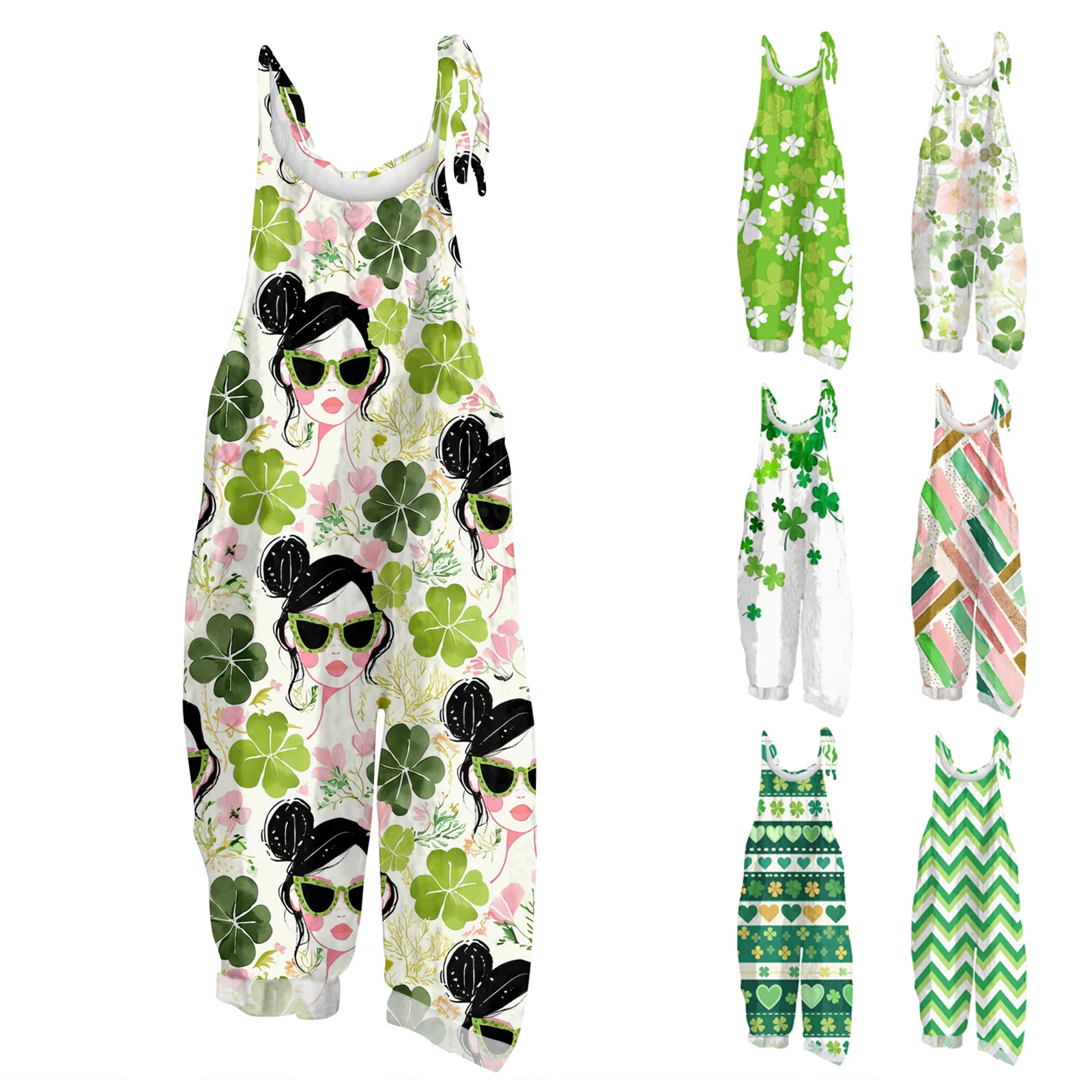 Женский комбинезон с принтом ко Дню Святого Патрика, женские весенние повседневные свободные наряды, женские комбинезоны без рукавов в стиле ретро, повседневная одежда
Женский комбинезон с принтом ко Дню Святого Патрика, женские весенние повседневные свободные наряды, женские комбинезоны без рукавов в стиле ретро, повседневная одежда