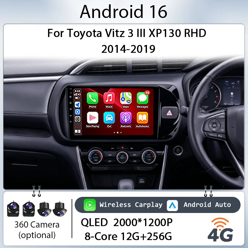 Android 16 Wireless CarPlay GPS 4G for Toyota Vitz 3 III XP130 RHD 2014-2019 Car Stereo 9" IPS HD Touch Screen Multimedia Player
Android 16 Wireless CarPlay GPS 4G for Toyota Vitz 3 III XP130 RHD 2014-2019 Car Stereo 9" IPS HD Touch Screen Multimedia Player