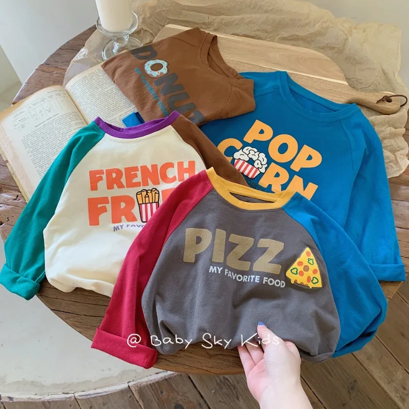 Cartoon Children's T-shirt Round Neck Boys and Girls Long-sleeve Casual T-shirt Kids Pure Cotton Base Shirt with Letter Pattern
Cartoon Children's T-shirt Round Neck Boys and Girls Long-sleeve Casual T-shirt Kids Pure Cotton Base Shirt with Letter Pattern