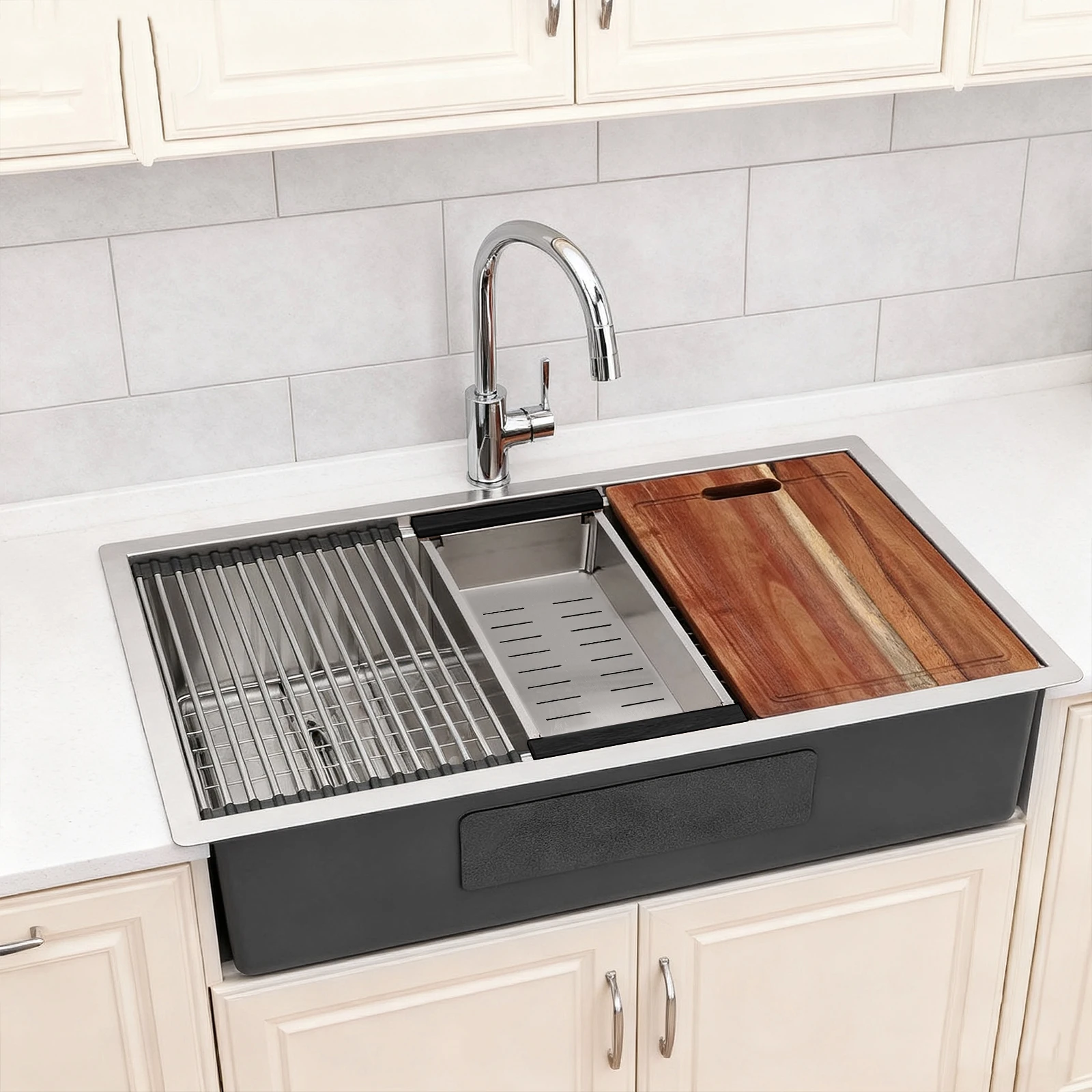 16 Gauge Stainless Steel Kitchen Sink Basin 30 Inch Undermount Kitchen Sink
16 Gauge Stainless Steel Kitchen Sink Basin 30 Inch Undermount Kitchen Sink