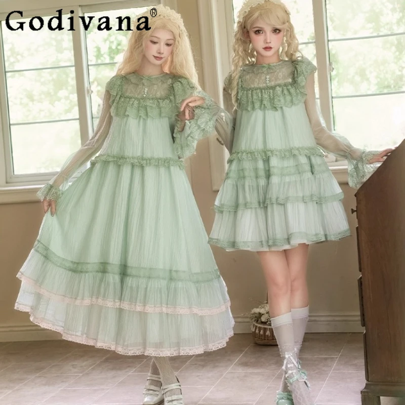 Original Elegant Retro Sweet Lolita Sling Dress Set JSK French Style Women's Slim-Fit Lolita Tea Party Dress Princess Dresses
Original Elegant Retro Sweet Lolita Sling Dress Set JSK French Style Women's Slim-Fit Lolita Tea Party Dress Princess Dresses
