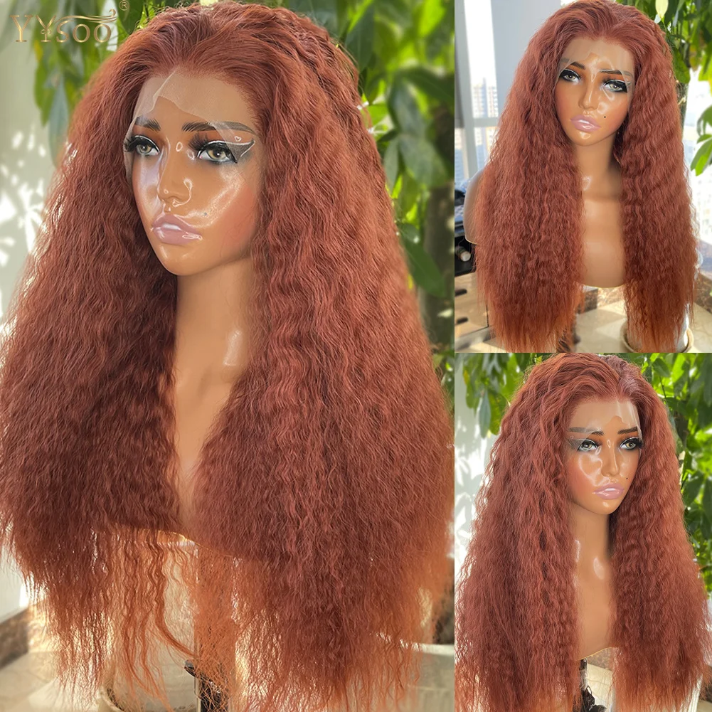 Long 350# Brown Kinky Straight Pre Plucked Hairline Heat Resistant Wig 13X4 Futura Hair Half Hand Tied Synthetic Lace Front Wig
Long 350# Brown Kinky Straight Pre Plucked Hairline Heat Resistant Wig 13X4 Futura Hair Half Hand Tied Synthetic Lace Front Wig