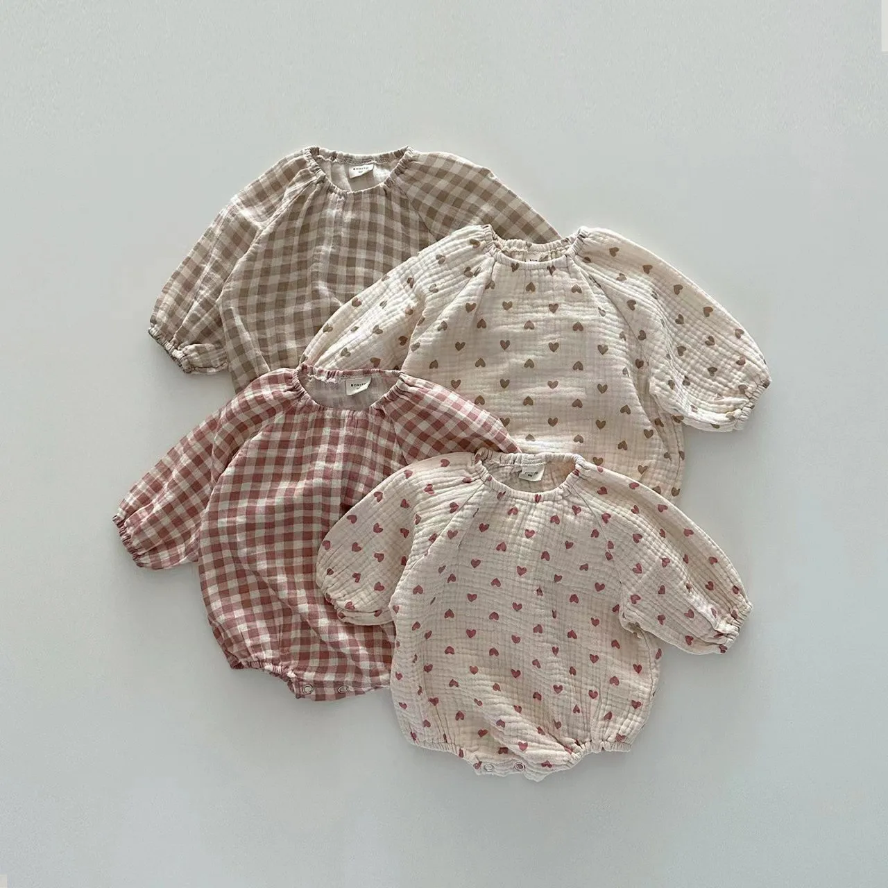 2024 Spring New Baby Girl Long Sleeve Casual Bodysuit Newborn Toddler Heart Plaid Sweet Princess Jumpsuit Infant Clothes 0-24M
2024 Spring New Baby Girl Long Sleeve Casual Bodysuit Newborn Toddler Heart Plaid Sweet Princess Jumpsuit Infant Clothes 0-24M