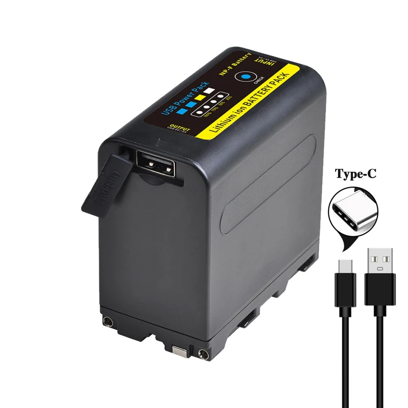 9600mAh NP-F970/NP-F980 Direct Charge Battery with Built-in Type-C USB Charging Port Suitable for Sony Digital Equipment Series
9600mAh NP-F970/NP-F980 Direct Charge Battery with Built-in Type-C USB Charging Port Suitable for Sony Digital Equipment Series