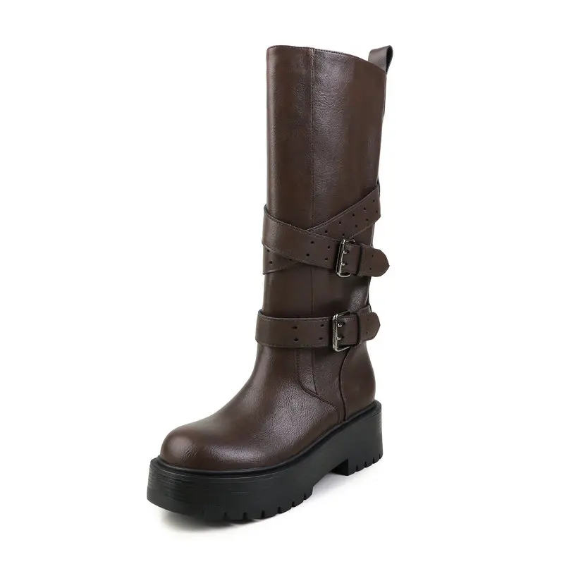 Сексуальные сапоги до колена, женская обувь на платформе из натуральной кожи 2021, современная уличная мода с пряжкой
Сексуальные сапоги до колена, женская обувь на платформе из натуральной кожи 2021, современная уличная мода с пряжкой