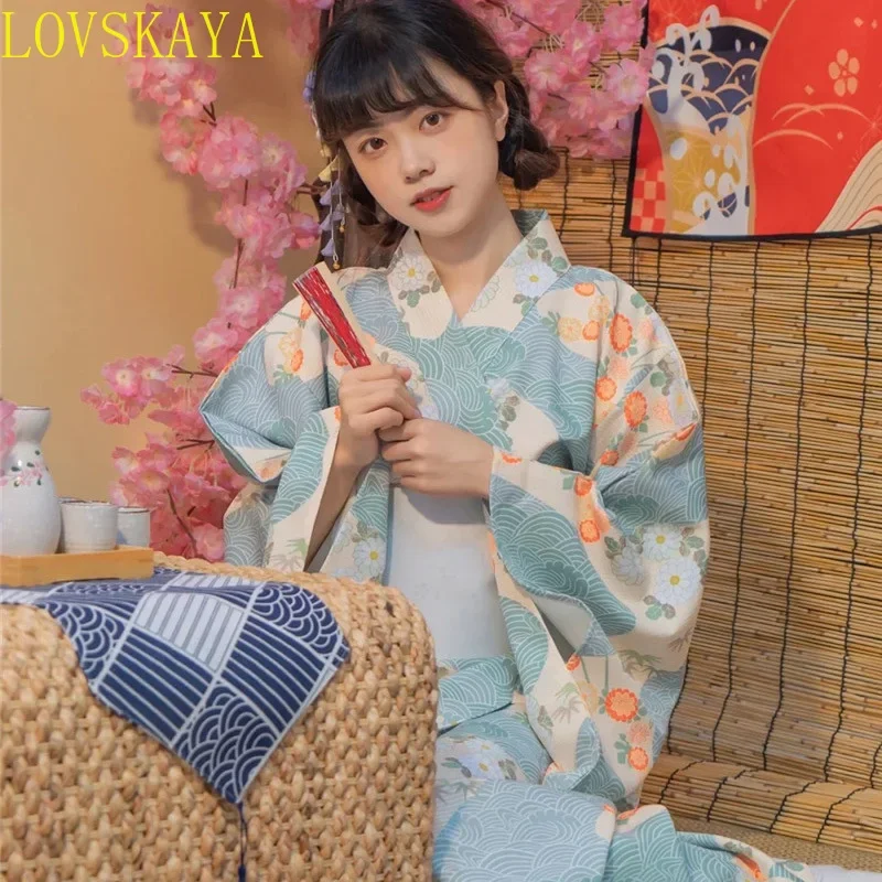 Women Long Kimono with Obi Floral Print Haori Japanese Traditional Yukata Robe Cosplay Costume Photography Clothes
Women Long Kimono with Obi Floral Print Haori Japanese Traditional Yukata Robe Cosplay Costume Photography Clothes