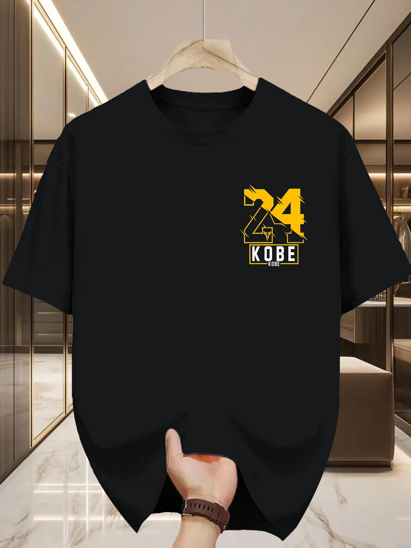 Men's Casual Crew Neck T-shirt - "MAMBA 24" Pattern Print, a Must-have for Summer
Men's Casual Crew Neck T-shirt - "MAMBA 24" Pattern Print, a Must-have for Summer