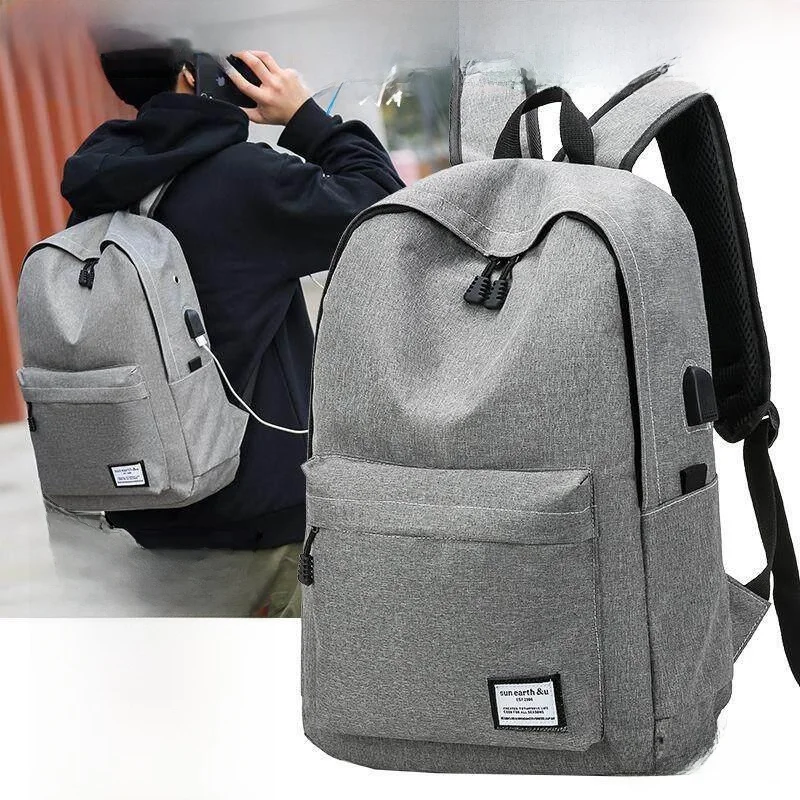 Casual Canvas Backpack Men's Travel Bag Large Capacity Middle School Student Computer Bag Unisex Simple Double Shoulder Bag
Casual Canvas Backpack Men's Travel Bag Large Capacity Middle School Student Computer Bag Unisex Simple Double Shoulder Bag