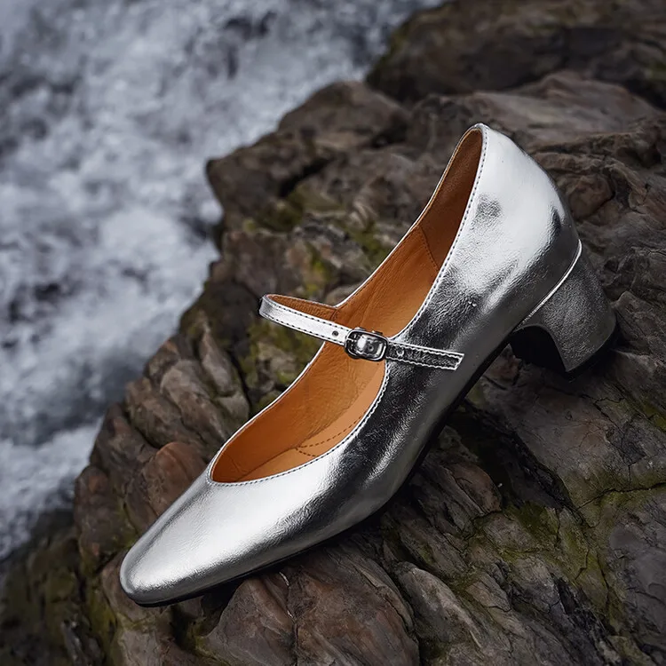 New Women's Argent Mary Janes Shoes High Quality Leather Low Heel Dress Shoes Square Toe Shallow Buckle Strap Women's Shoes
New Women's Argent Mary Janes Shoes High Quality Leather Low Heel Dress Shoes Square Toe Shallow Buckle Strap Women's Shoes