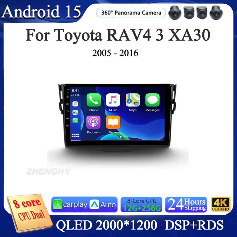 Android 15 For Toyota RAV4 3 XA30 2005 - 2016 Carplay Auto 2K Screen Car Radio Multimedia Player WIFI+4G Autoradio Stereo 2din
Android 15 For Toyota RAV4 3 XA30 2005 - 2016 Carplay Auto 2K Screen Car Radio Multimedia Player WIFI+4G Autoradio Stereo 2din