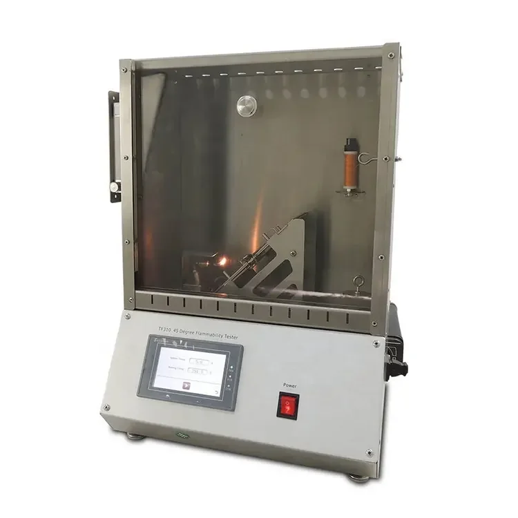 45 Degree Flammability Flame Testing Machine Equipment Lab
45 Degree Flammability Flame Testing Machine Equipment Lab