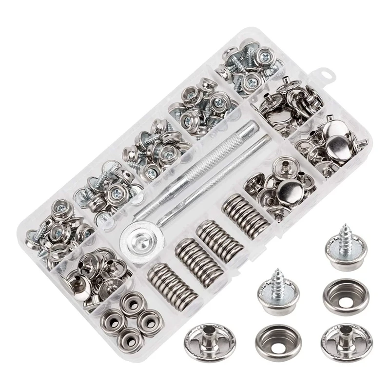 Canvas Snaps Kit, Fastener Screw Snaps For Furniture Canvas Marine Grade Boat Cover Snap Button Kit With Setting Tool
Canvas Snaps Kit, Fastener Screw Snaps For Furniture Canvas Marine Grade Boat Cover Snap Button Kit With Setting Tool