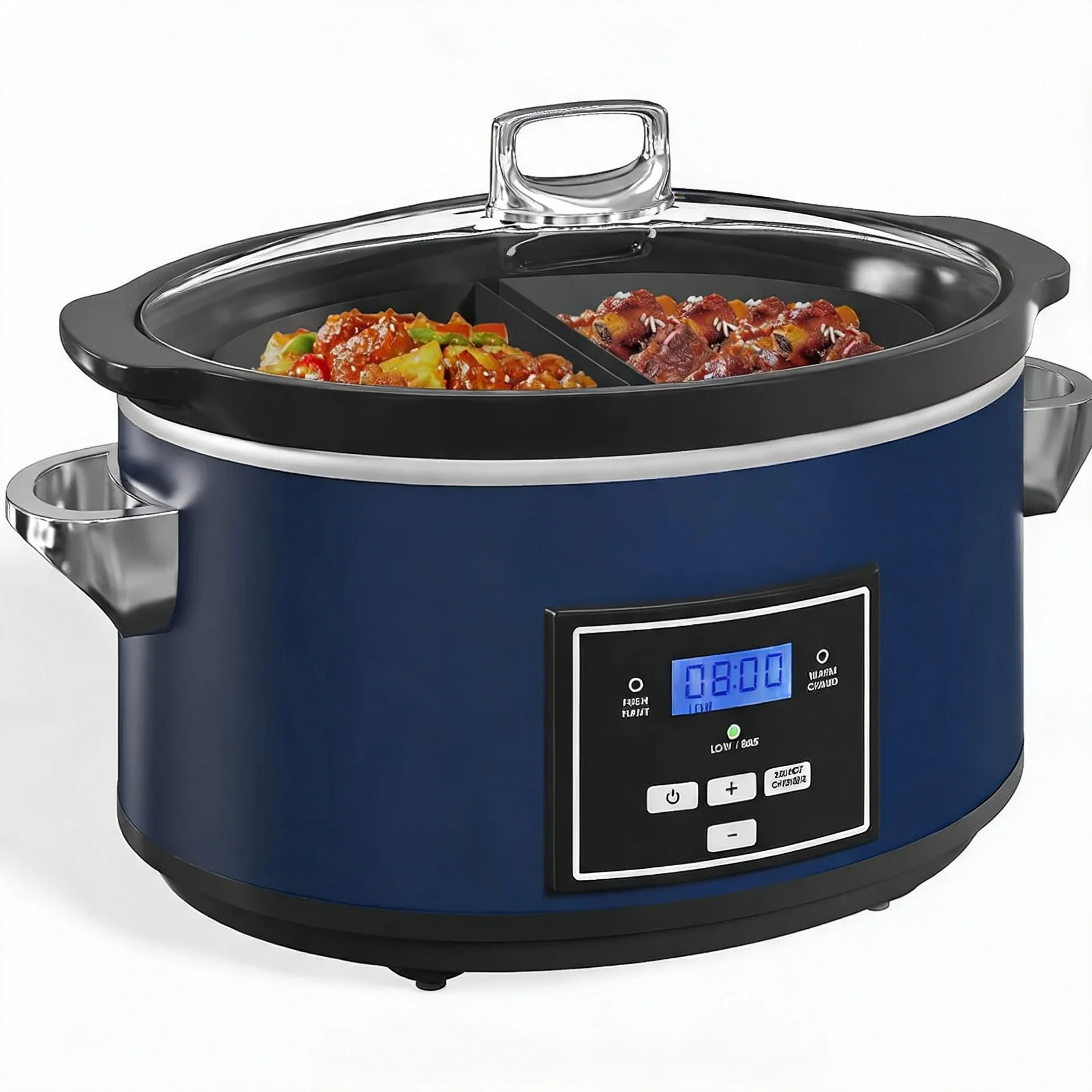Slow Cooker Premium Quality 6 Quart Programmable Digital Dishwasher All Seasons Universal Blue
Slow Cooker Premium Quality 6 Quart Programmable Digital Dishwasher All Seasons Universal Blue