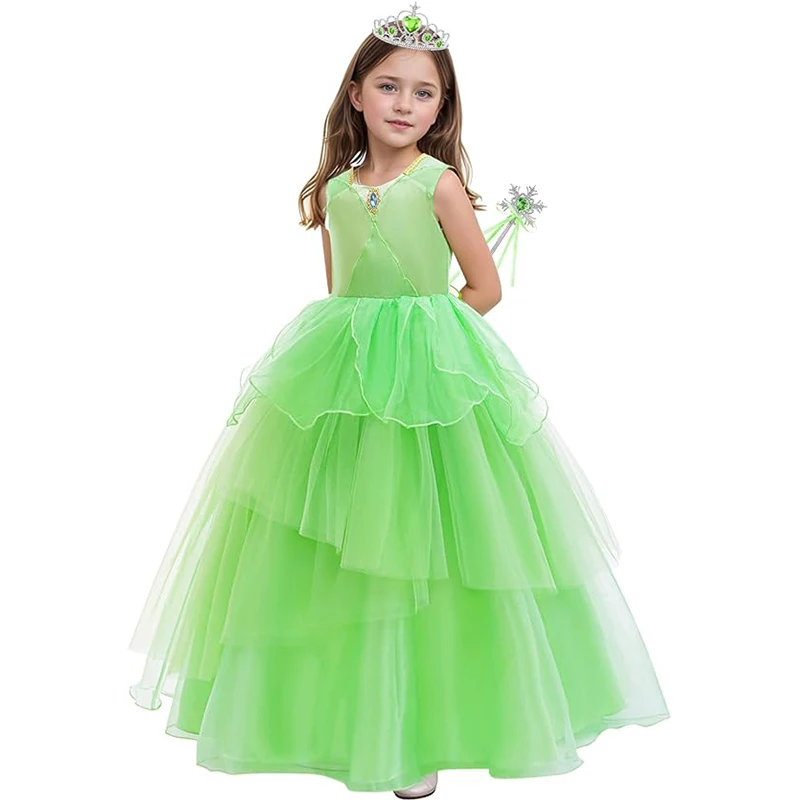 Girls Party Dress Kids Princess Fairy Fancy Green Wings Dress With Wand Halloween Cosplay Elf Birthday Party Carnival Dress
Girls Party Dress Kids Princess Fairy Fancy Green Wings Dress With Wand Halloween Cosplay Elf Birthday Party Carnival Dress