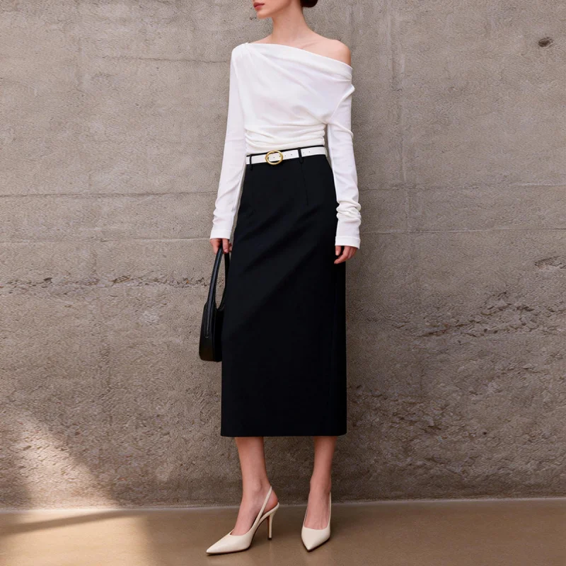 White women's skirt2026New high-waisted professional high-end bodycon skirt, mid-length one-step skirt for commuting
White women's skirt2026New high-waisted professional high-end bodycon skirt, mid-length one-step skirt for commuting