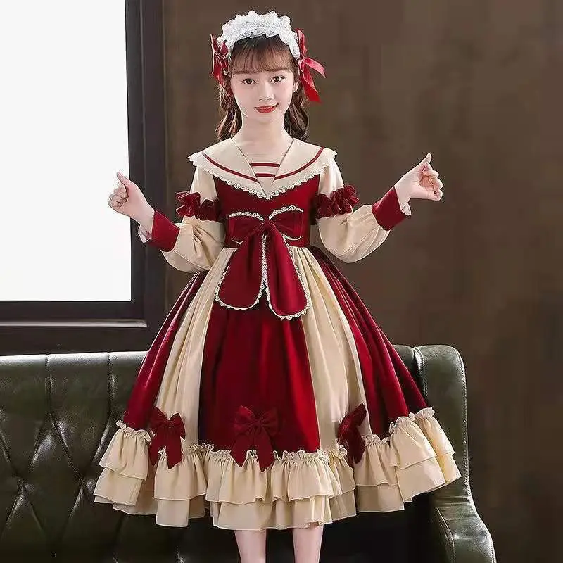 Girl Lolita Princess Dress New Long Sleeve Skirt Children's Spring Clothing Hanfu College Style Fashionable Short Sleeve Dress
Girl Lolita Princess Dress New Long Sleeve Skirt Children's Spring Clothing Hanfu College Style Fashionable Short Sleeve Dress
