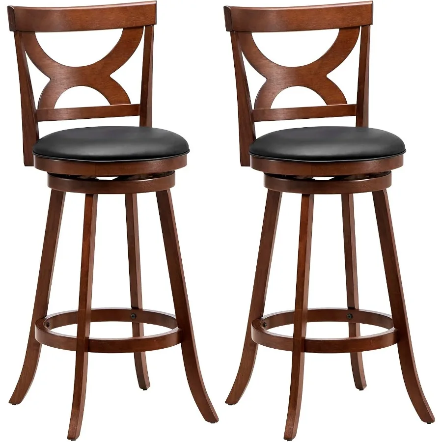 Bar Stools Set of 2 30.5 360-Degree Swivel Chairs with Soft Cushion and Elegant Hollow Backrest Rubber Wood Footrests Upholster
Bar Stools Set of 2 30.5 360-Degree Swivel Chairs with Soft Cushion and Elegant Hollow Backrest Rubber Wood Footrests Upholster