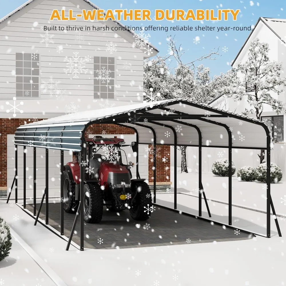 12ft X 24ft Heavy-duty Metal Carport, Galvanized Steel Roof, Reinforced Base, High-strength Metal Carport Kit
12ft X 24ft Heavy-duty Metal Carport, Galvanized Steel Roof, Reinforced Base, High-strength Metal Carport Kit