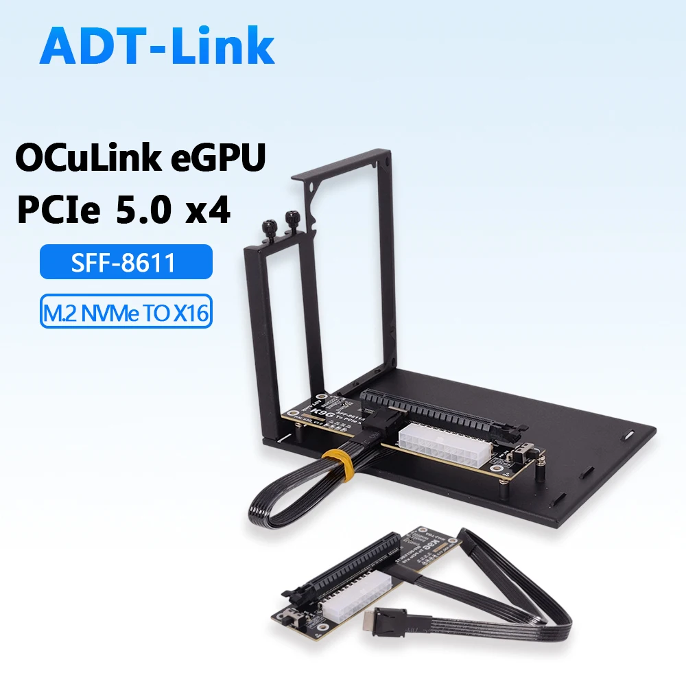 Oculink eGPU PCIe 5.0 X4 128Gbps for Laptop External Graphics Card GPU Dock Notebook GEN5 M.2 NVMe to PCIe x16 SFF-8611 ATX
Oculink eGPU PCIe 5.0 X4 128Gbps for Laptop External Graphics Card GPU Dock Notebook GEN5 M.2 NVMe to PCIe x16 SFF-8611 ATX