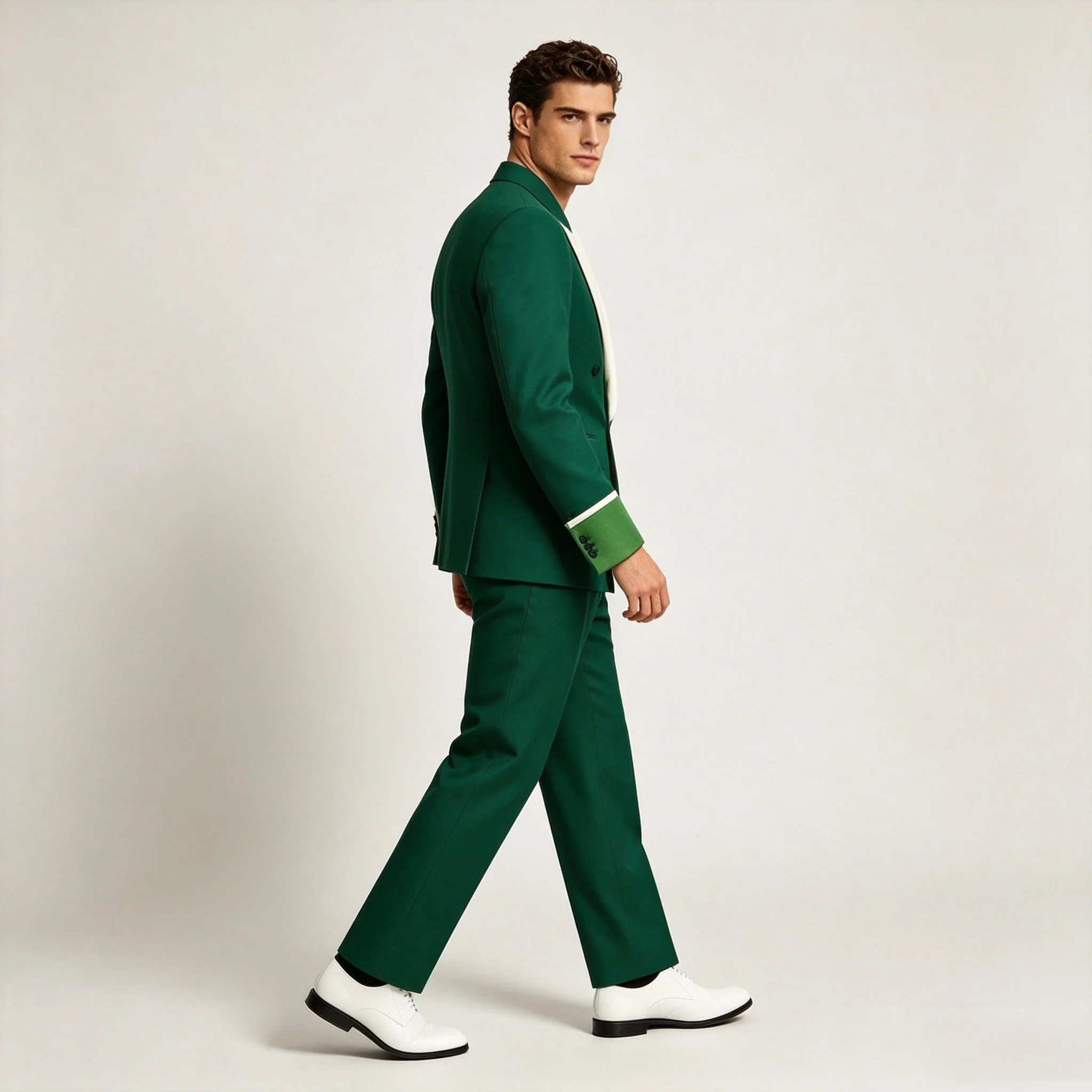Green White Men Suit Set 2 Piece Blazer+Pants Prom Cotton Wedding Tuxedos Coat Customized Formal Office Fashion Groom Jacket
Green White Men Suit Set 2 Piece Blazer+Pants Prom Cotton Wedding Tuxedos Coat Customized Formal Office Fashion Groom Jacket