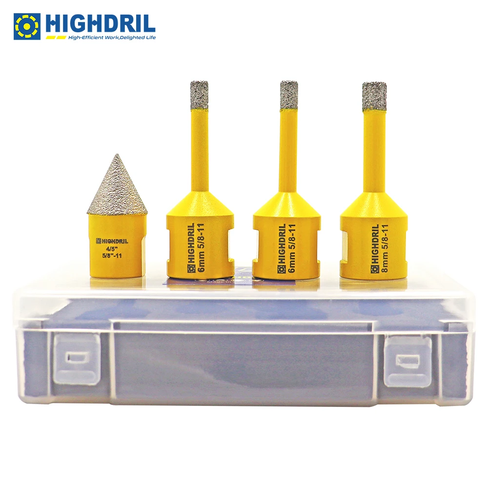 1set/4pcs Box 5 8-11" Thread Vacuum Brazed Core Bits Drilling Crown Hole Saw For For Porcelain Tile Granite Marble Drill Bit
1set/4pcs Box 5 8-11" Thread Vacuum Brazed Core Bits Drilling Crown Hole Saw For For Porcelain Tile Granite Marble Drill Bit