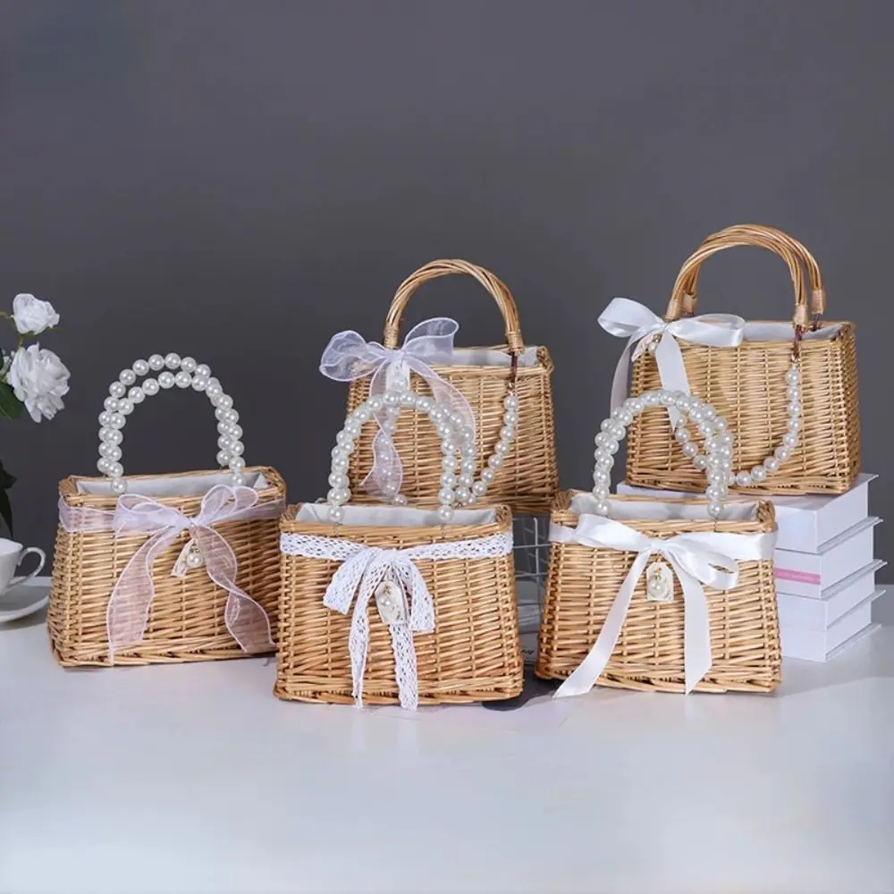 Straw Tote Hand Bags Pearl Handle Handmade Knitted Beach Ribbons Clutch Bag Rattan Weaving Basket Storage Shoulder Bag
Straw Tote Hand Bags Pearl Handle Handmade Knitted Beach Ribbons Clutch Bag Rattan Weaving Basket Storage Shoulder Bag