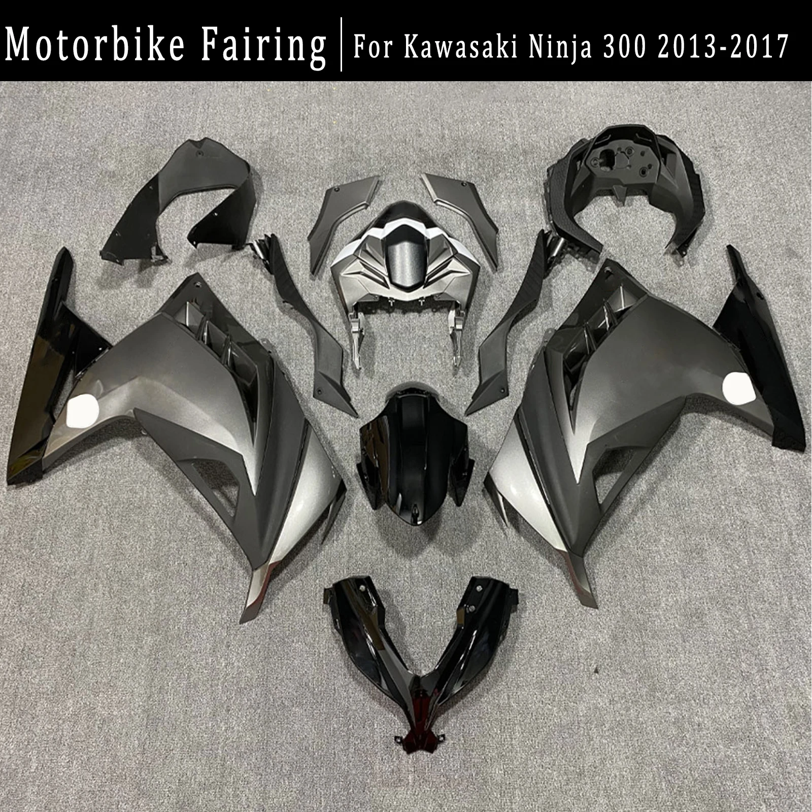 For Kawasaki Ninja 300 2013-2017 2014 2015 Motorcycle ABS Plastic Fairing Kit Fit Ninja 300 EX300 Body Fairing Silver
For Kawasaki Ninja 300 2013-2017 2014 2015 Motorcycle ABS Plastic Fairing Kit Fit Ninja 300 EX300 Body Fairing Silver