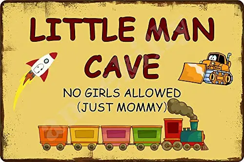 Vintage Metal Sign Little Man Cave No Girls Allowed Kids Children's Boy's Room Bedroom Wall Door Signs 12x8inch
Vintage Metal Sign Little Man Cave No Girls Allowed Kids Children's Boy's Room Bedroom Wall Door Signs 12x8inch