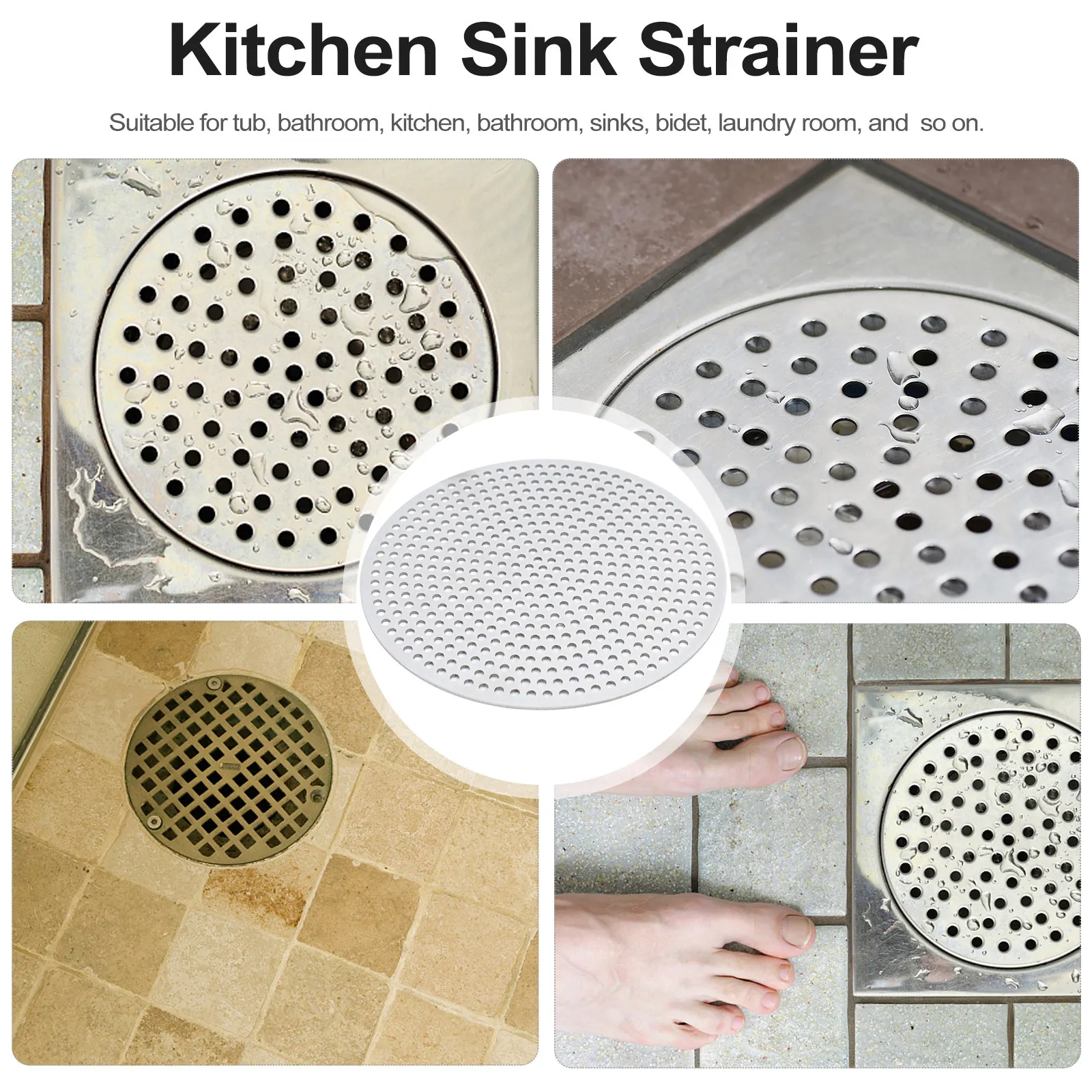 1Pcs Stainless Steel Sink Strainer Basket Bathroom Drain Cover Kitchen Waste Catcher Pet Hair Filter Rust Resistant Mesh Design
1Pcs Stainless Steel Sink Strainer Basket Bathroom Drain Cover Kitchen Waste Catcher Pet Hair Filter Rust Resistant Mesh Design