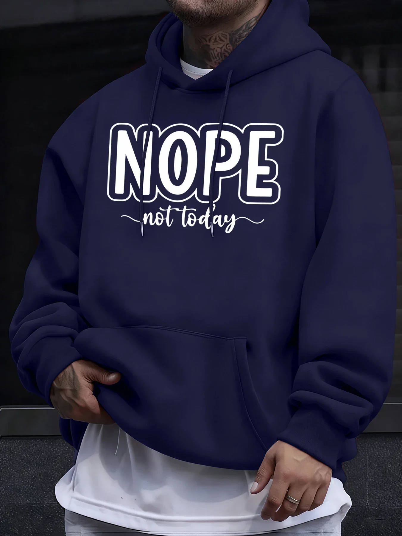 Hollow Out Plus Size Men's Hoodie, featuring "Nope Not Today" printhip-hop style loos fitlongsleeves autumn trend, and pockets.
Hollow Out Plus Size Men's Hoodie, featuring "Nope Not Today" printhip-hop style loos fitlongsleeves autumn trend, and pockets.