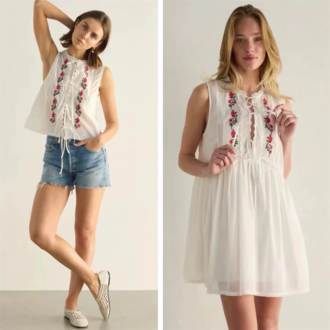 Australian Augus Sweet Floral Sleeveless Vest Dress Spring 2026 Loose Fit Cotton Breathable round Neck Short Skirt Women's Shirt
Australian Augus Sweet Floral Sleeveless Vest Dress Spring 2026 Loose Fit Cotton Breathable round Neck Short Skirt Women's Shirt