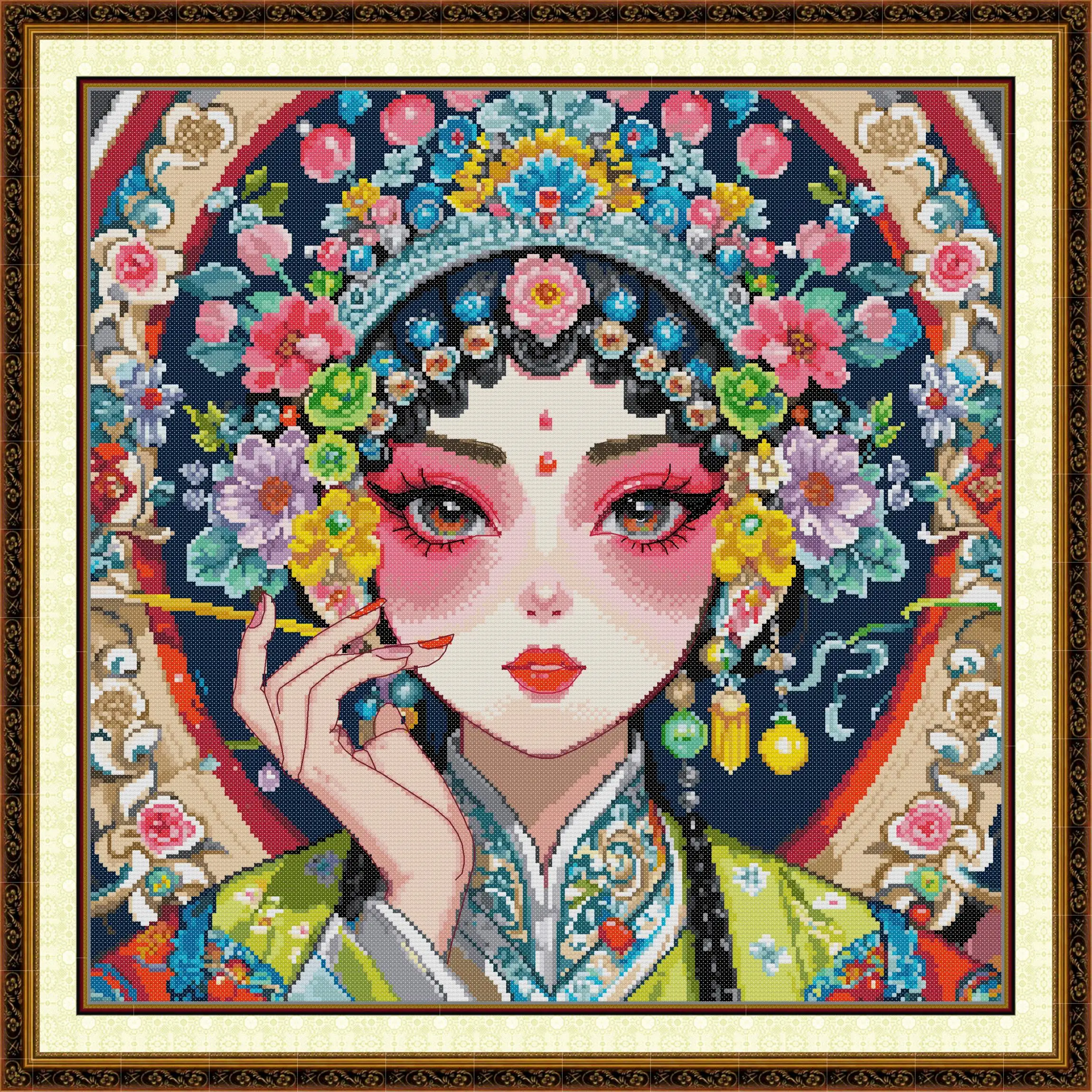 Joy Sunday Pre-printed Cross Stitch Kit DIY Easy Stamped Fabric Embroidery Set-Role of Vivacious Young Female in Chinese Opera
Joy Sunday Pre-printed Cross Stitch Kit DIY Easy Stamped Fabric Embroidery Set-Role of Vivacious Young Female in Chinese Opera