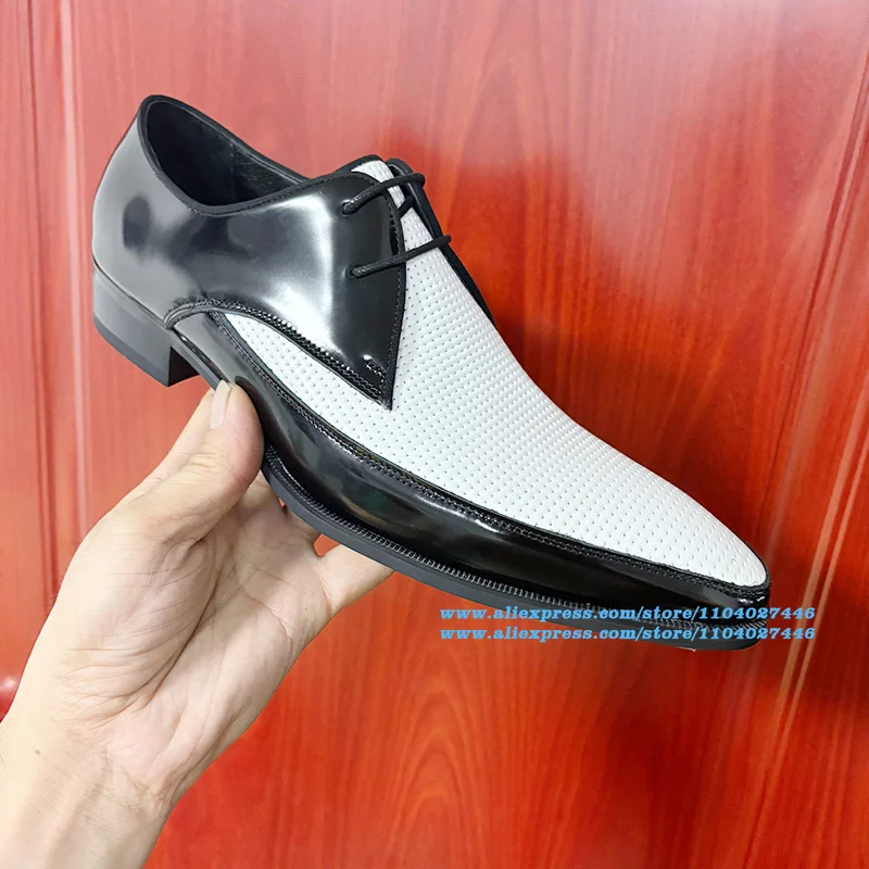 Black and White Patchwork Leather Shoes Men's Shoes Stylish Lace-Up Wear-Resistant Trendy Luxury Handmade Shoe Men's Shoes
Black and White Patchwork Leather Shoes Men's Shoes Stylish Lace-Up Wear-Resistant Trendy Luxury Handmade Shoe Men's Shoes
