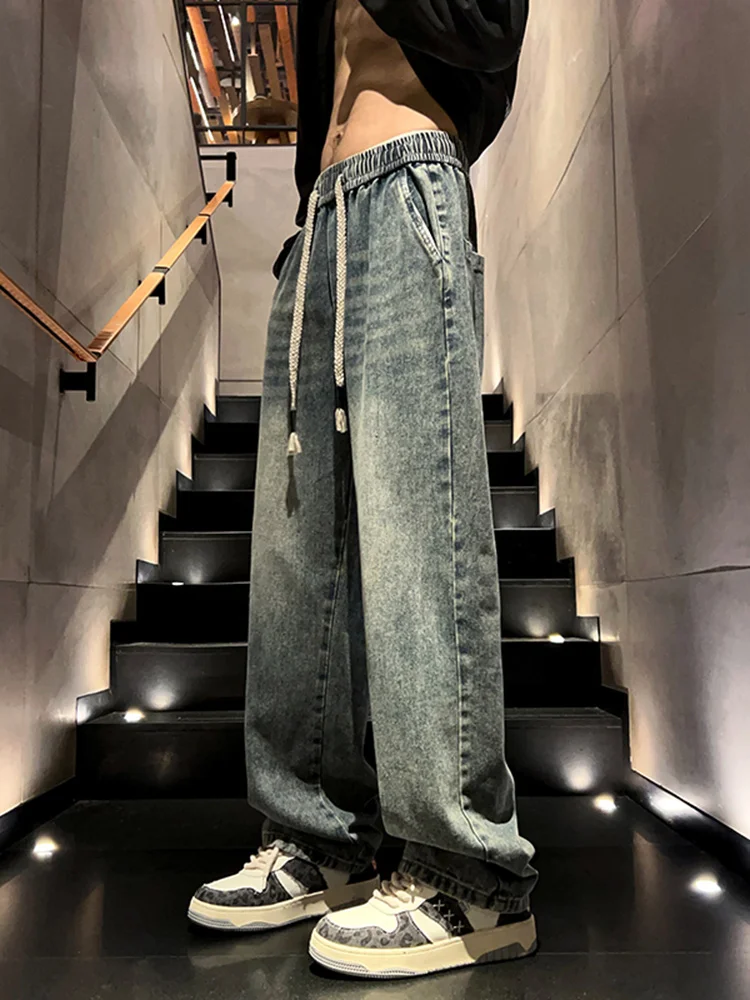 American Retro Washed Blue Jeans Men's Spring Autumn New Loose Straight Leg Wide Leg Casual Trousers Cool Brand Handsome
American Retro Washed Blue Jeans Men's Spring Autumn New Loose Straight Leg Wide Leg Casual Trousers Cool Brand Handsome
