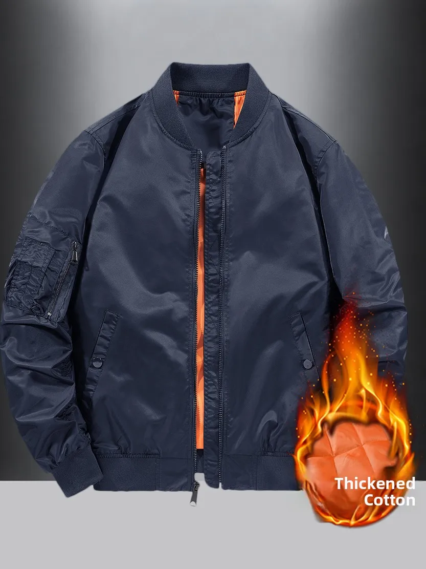 Мужская повседневная куртка-бомбер Thiened American MA Air Force Pilot, теплая хлопковая, с длинными рукавами, на молнии
Мужская повседневная куртка-бомбер Thiened American MA Air Force Pilot, теплая хлопковая, с длинными рукавами, на молнии