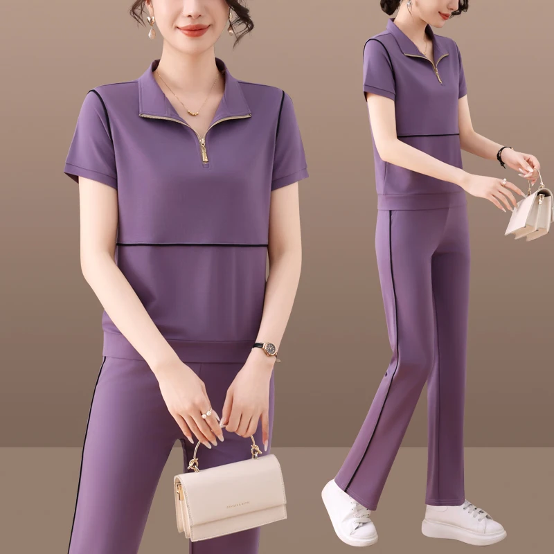 Летний женский спортивный комплект 2025: футболка с коротким рукавом и топ для повседневной носки, идеальный подарок на День матери для женщин среднего возраста
Летний женский спортивный комплект 2025: футболка с коротким рукавом и топ для повседневной носки, идеальный подарок на День матери для женщин среднего возраста