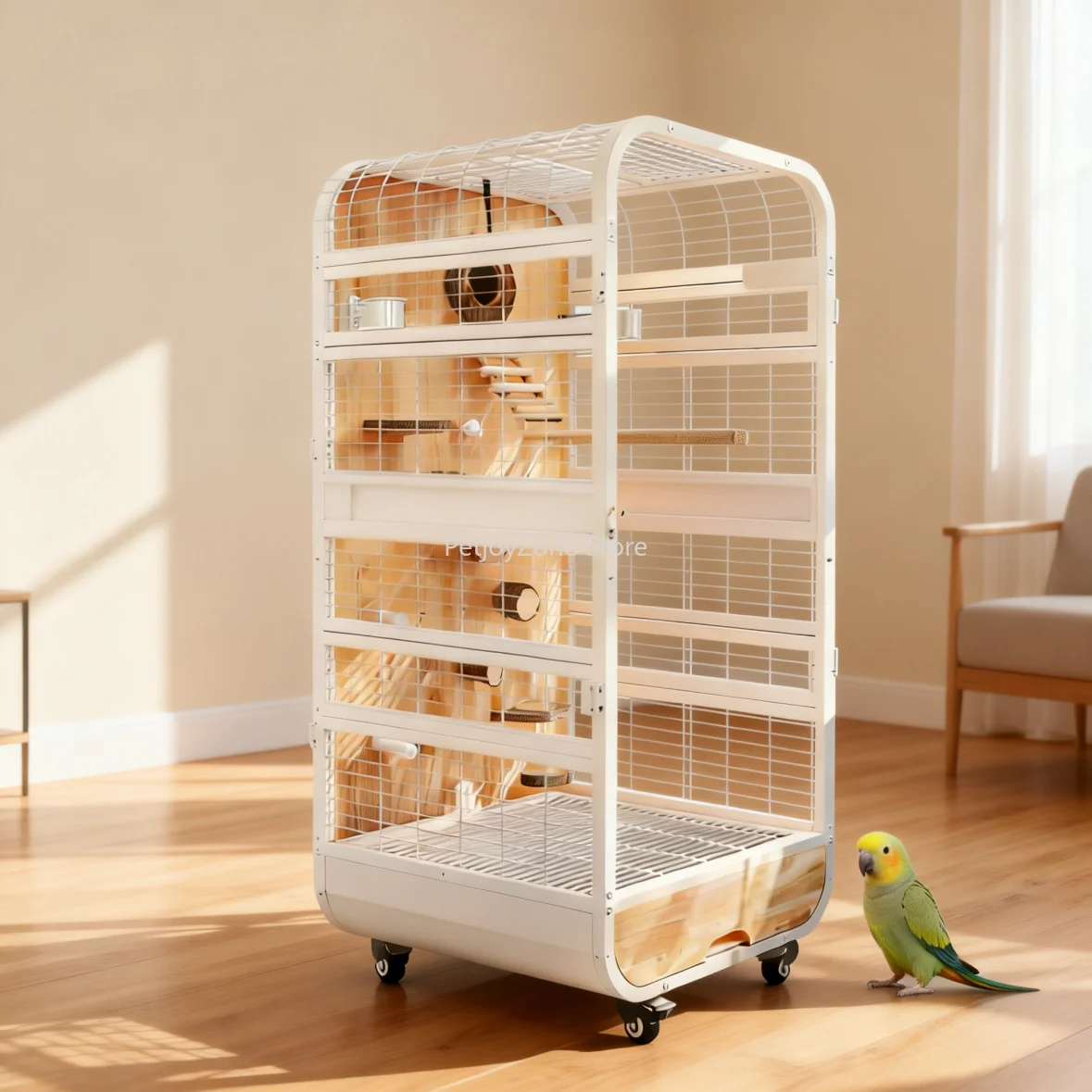 Villa-Style Parrot Bird Cage Houses Large Size Iron Wood Construction Luxury Space-Saving Easy Assembly Modern Home Use Clear
Villa-Style Parrot Bird Cage Houses Large Size Iron Wood Construction Luxury Space-Saving Easy Assembly Modern Home Use Clear