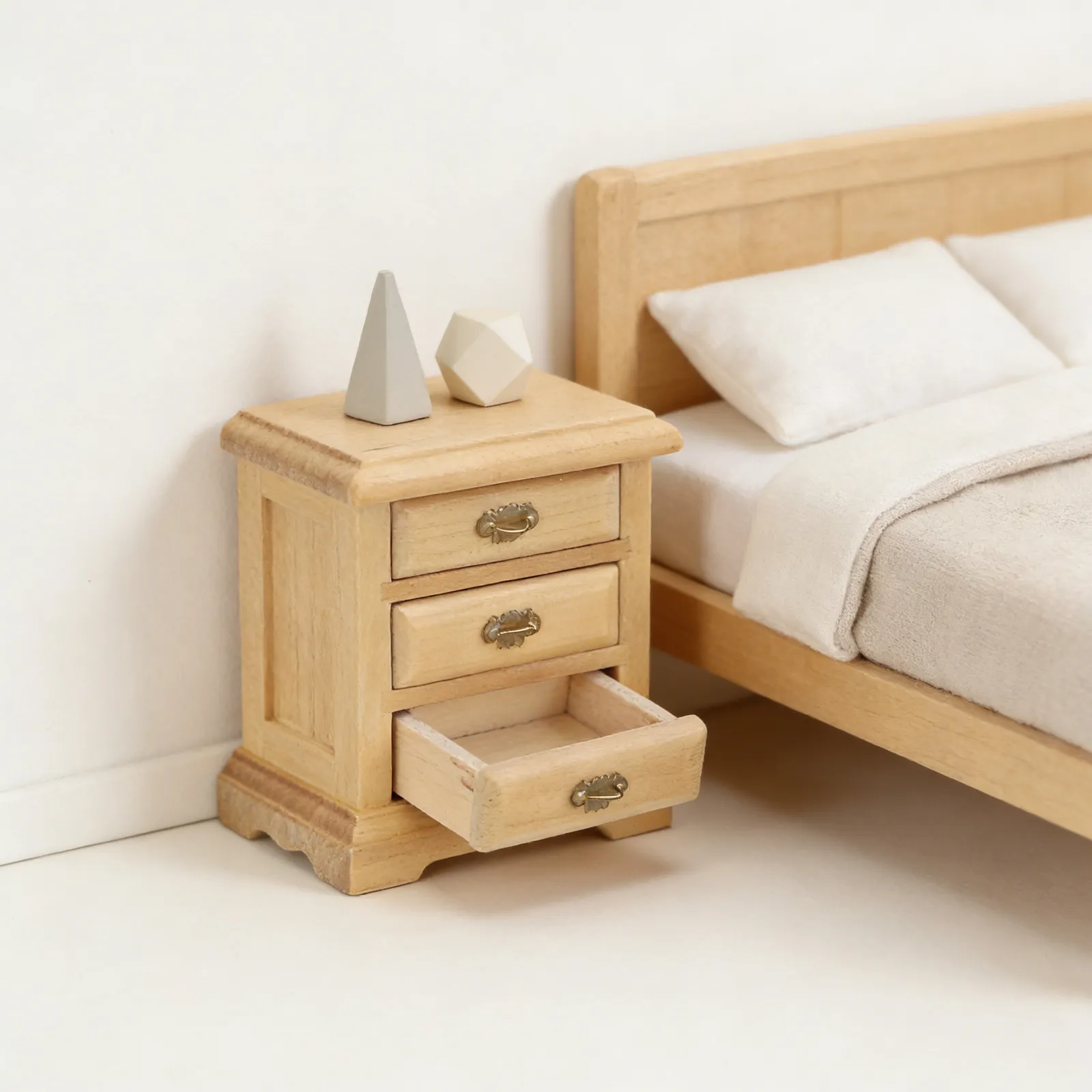 Miniature Wooden Nightstand Vintage Bedside Table for Dollhouse Accessories Khaki Bedroom Drawer Cabinet DIY Pretend Play Room
Miniature Wooden Nightstand Vintage Bedside Table for Dollhouse Accessories Khaki Bedroom Drawer Cabinet DIY Pretend Play Room