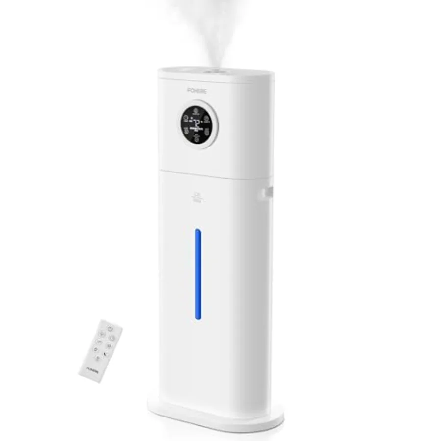 Humidifier for Large Room Home: 12L Top Fill Cool Mist Ultrasonic Floor Humidifier, White, Quiet Operation with Customized Humi
Humidifier for Large Room Home: 12L Top Fill Cool Mist Ultrasonic Floor Humidifier, White, Quiet Operation with Customized Humi