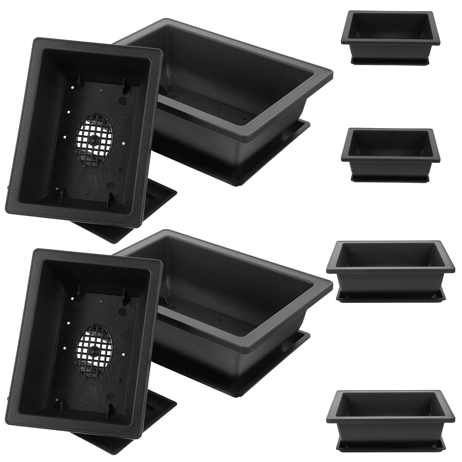8 Sets Rectangular Flower Pot Plastic Bonsai Pots Tray Railing Small Container Office Plant Outdoor Space Saving
8 Sets Rectangular Flower Pot Plastic Bonsai Pots Tray Railing Small Container Office Plant Outdoor Space Saving