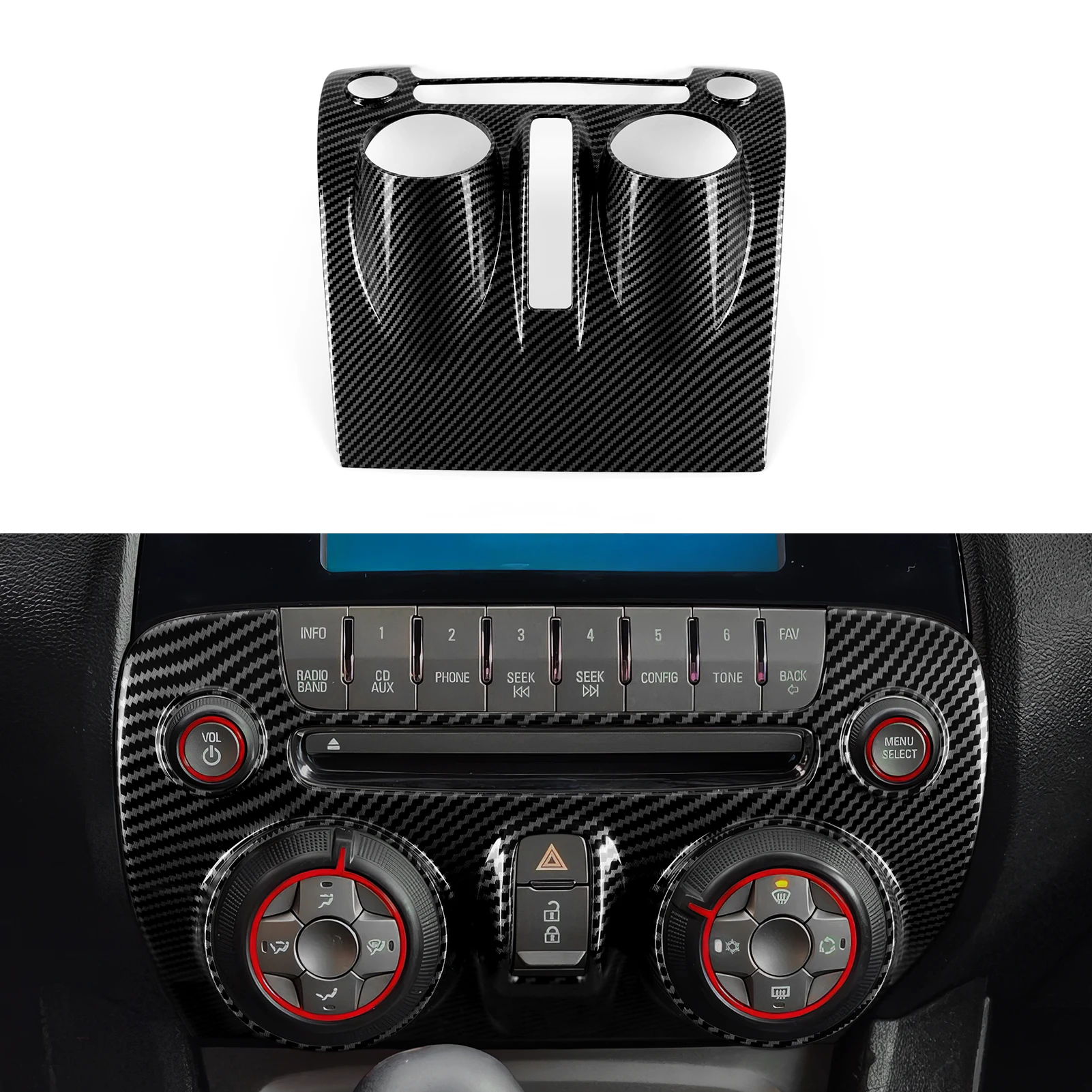 ABS автомобильная центральная консоль, ручка климата, панель, внутренняя наклейка из углеродного волокна для Chevrolet Camaro ZL1 2010-2015, аксессуары для отделки
ABS автомобильная центральная консоль, ручка климата, панель, внутренняя наклейка из углеродного волокна для Chevrolet Camaro ZL1 2010-2015, аксессуары для отделки