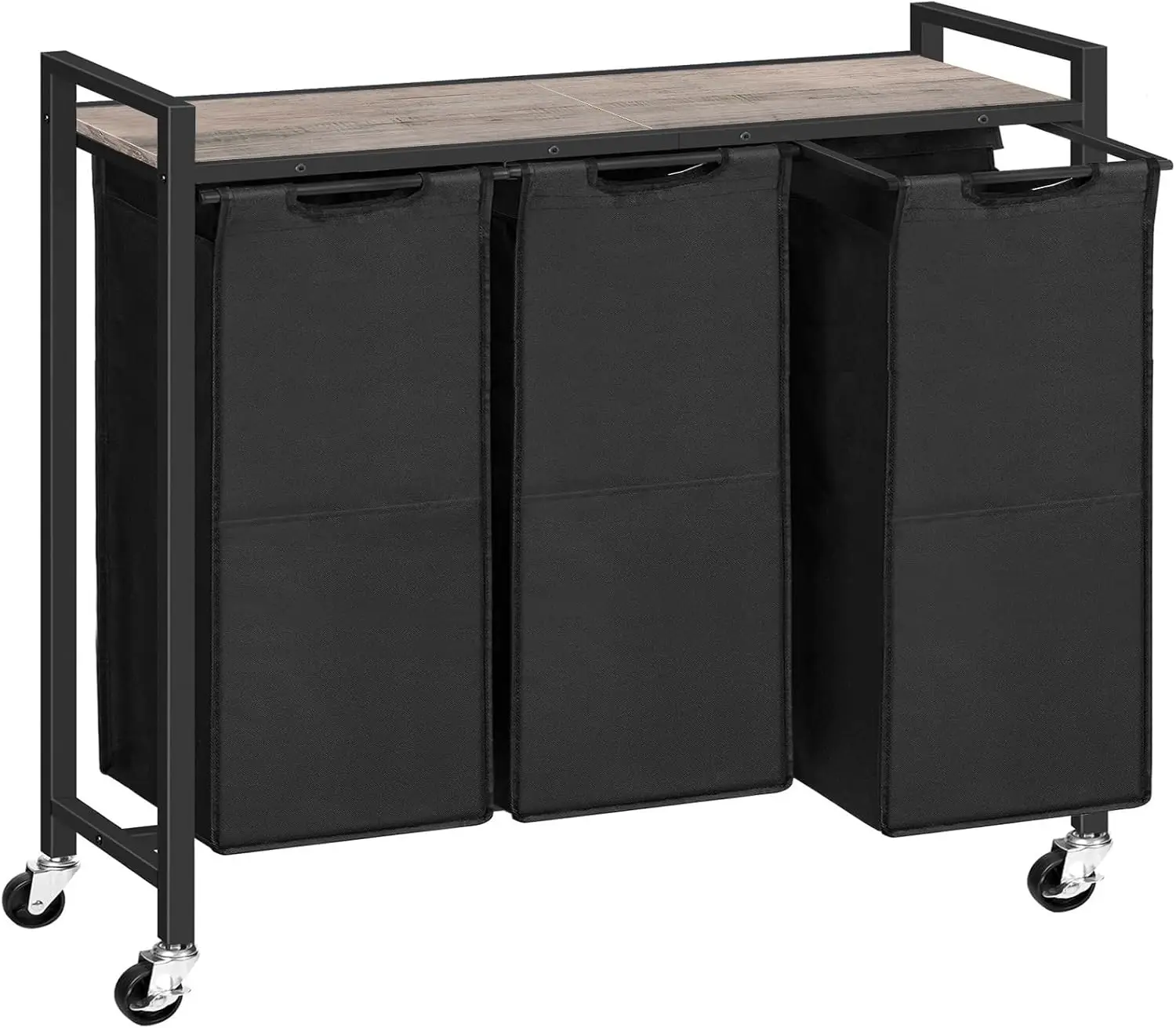 3-Section Rolling Laundry Hamper with Wheels, Removable Bags, 34.5 Gal Capacity for Easy Sorting and Transport
3-Section Rolling Laundry Hamper with Wheels, Removable Bags, 34.5 Gal Capacity for Easy Sorting and Transport