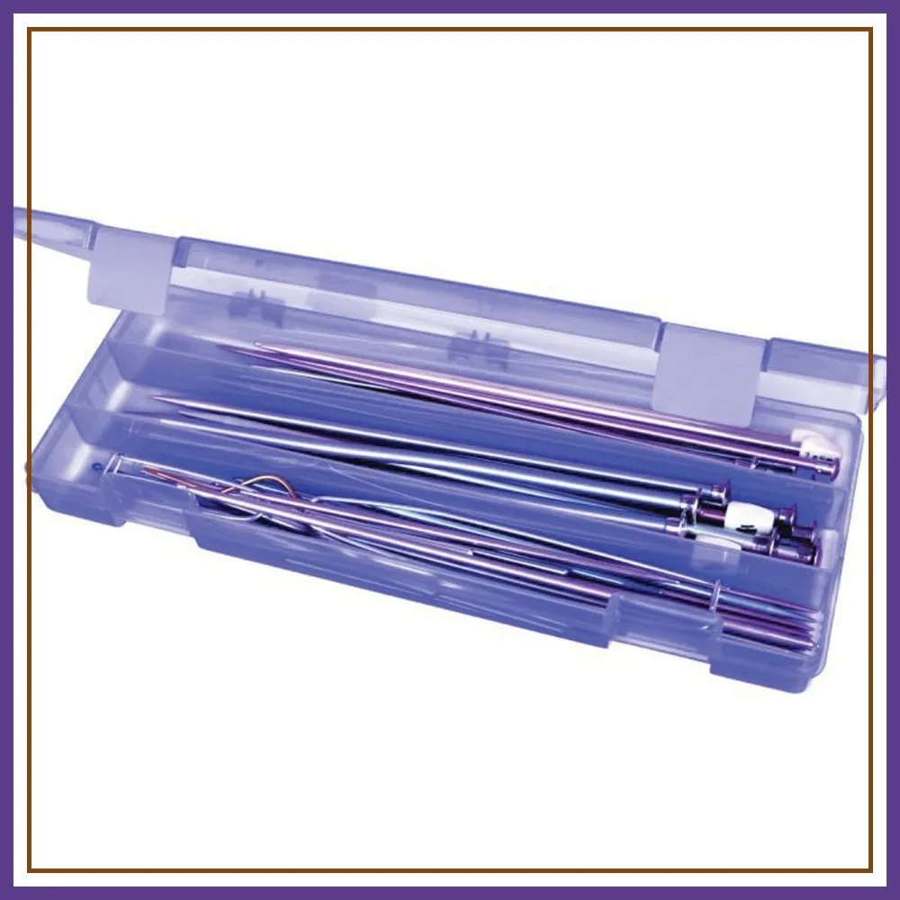 Knitting & Crochet Organizer, Plastic Storage Case, Translucent Periwinkle, Needle & Hook Holder
Knitting & Crochet Organizer, Plastic Storage Case, Translucent Periwinkle, Needle & Hook Holder