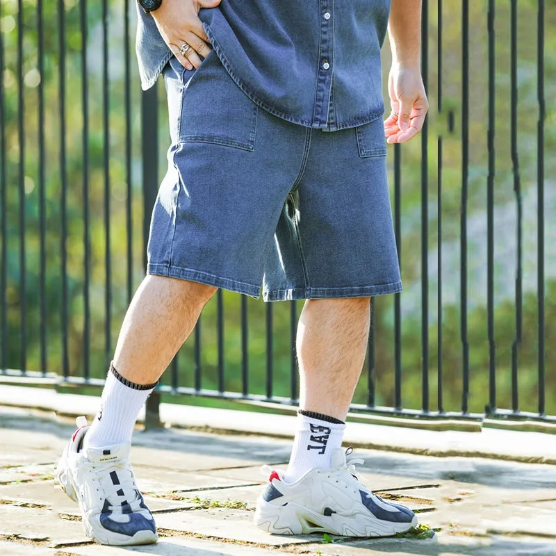 Classic Pocket Dad Jeans Men's Summer Loose Straight Leg over Knee Short Pants Wide Leg Casual Jeans Youth Trend Summer Shorts
Classic Pocket Dad Jeans Men's Summer Loose Straight Leg over Knee Short Pants Wide Leg Casual Jeans Youth Trend Summer Shorts