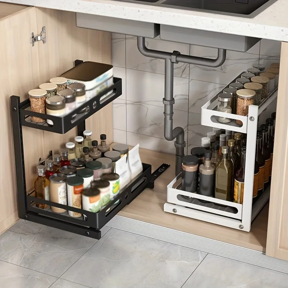 2pcs Pull Out Cabinet Organizer, 2 Tier Under Sink Organizers And Storage, Bathroom Cabinet Organizer Pull Out Drawer
2pcs Pull Out Cabinet Organizer, 2 Tier Under Sink Organizers And Storage, Bathroom Cabinet Organizer Pull Out Drawer